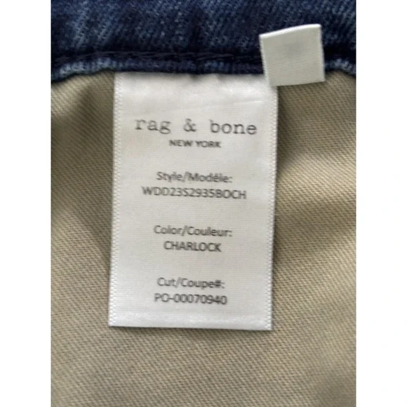 Rag & Bone Logan Jeans Womens 30 Blue Mid Rise Wide Leg Relaxed Denim Baggy - Picture 7 of 11